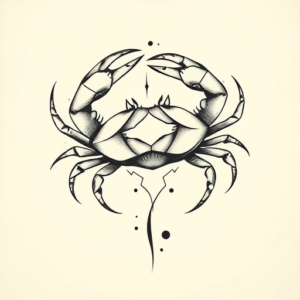 Abstract Crab Tattoo