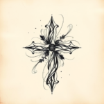 Abstract Cross Tattoo
