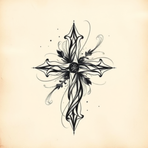 Abstract Cross Tattoo