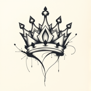 Abstract Crown Tattoo