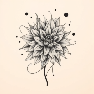 Abstract Dahlia Tattoo