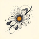 Abstract Daisy Tattoo