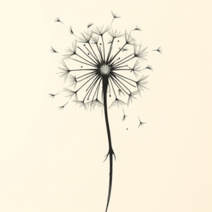 Abstract Dandelion Tattoo