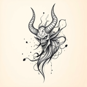 Abstract Demon Tattoo