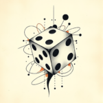 Abstract Dice Tattoo