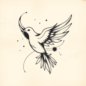 Abstract Dove Tattoo