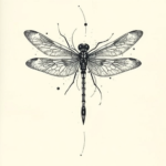 Abstract Dragonfly Tattoo