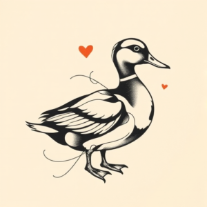 Abstract Duck Tattoo