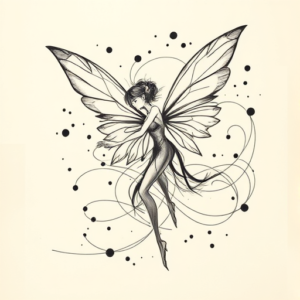 Abstract Fairy Tattoo