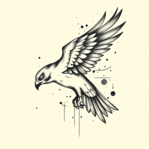 Abstract Falcon Tattoo