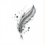 Abstract Feather Tattoo
