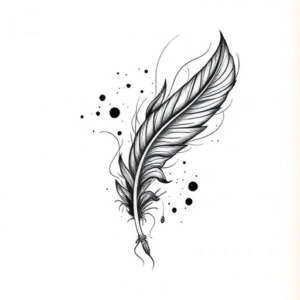 Abstract Feather Tattoo