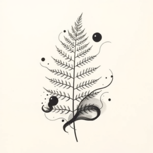 Abstract Fern Tattoo