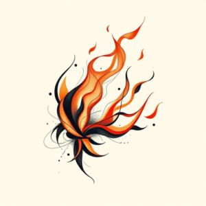 Abstract Fire Tattoo