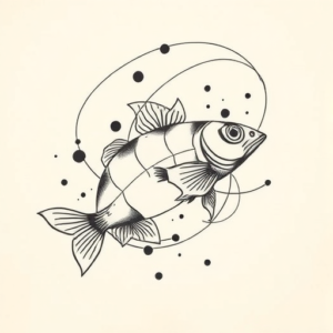 Abstract Fishing Tattoo