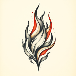Abstract Flame Tattoo