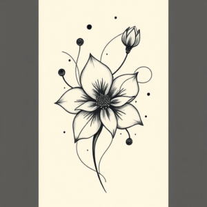 Abstract Flower Tattoo