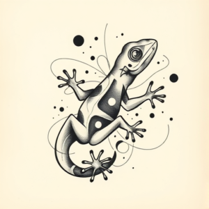 Abstract Gecko Tattoo