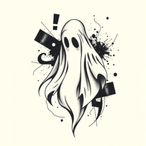 Abstract Ghost Tattoo