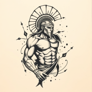 Abstract Gladiator Tattoo