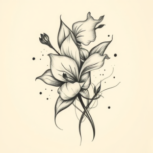 Abstract Gladiolus Tattoo