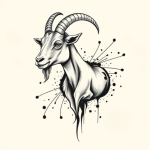 Abstract Goat Tattoo