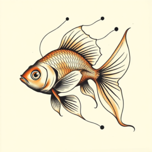Abstract Goldfish Tattoo
