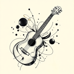 Abstract Guitar Tattoo