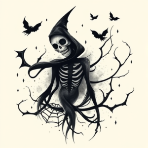Abstract Halloween Tattoo