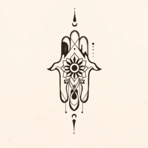 Abstract Hamsa Tattoo