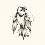 Abstract Hawk Tattoo