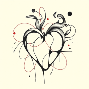 Abstract Heart Tattoo