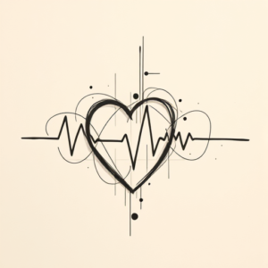 Abstract Heartbeat Tattoo