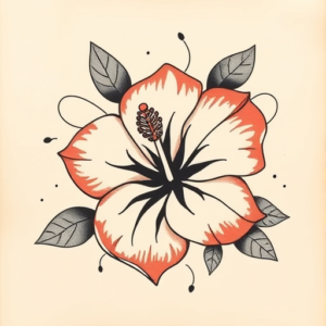 Abstract Hibiscus Tattoo