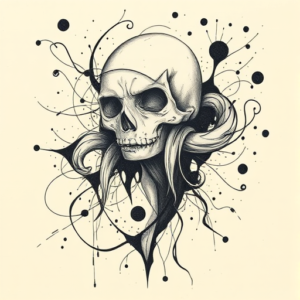 Abstract Horror Tattoo