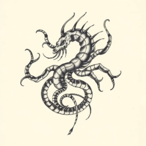 Abstract Hydra Tattoo