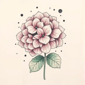 Abstract Hydrangea Tattoo