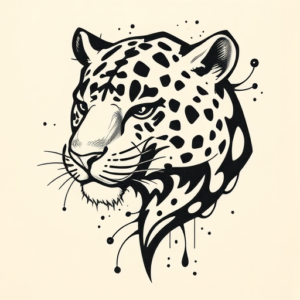 Abstract Jaguar Tattoo
