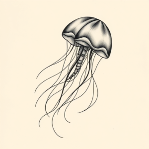 Abstract Jellyfish Tattoo
