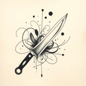 Abstract Knife Tattoo