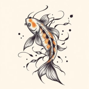 Abstract Koi Tattoo