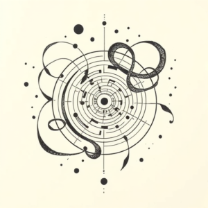 Abstract Labyrinth Tattoo