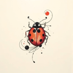 Abstract Ladybug Tattoo