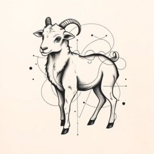 Abstract Lamb Tattoo