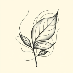 Abstract Leaf Tattoo