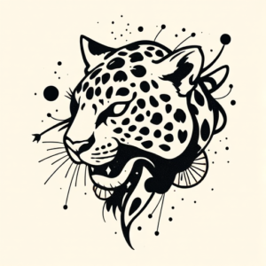 Abstract Leopard Tattoo