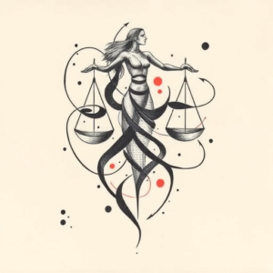 Abstract Libra Tattoo