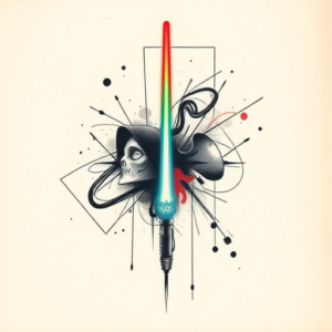 Abstract Lightsaber Tattoo