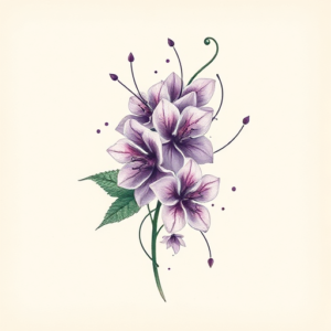 Abstract Lilac Tattoo