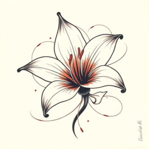 Abstract Lily Tattoo